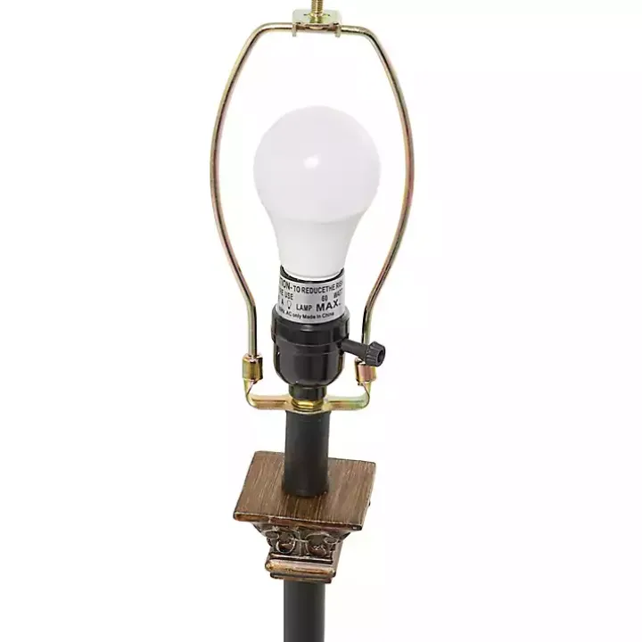 Black and Gold Fleur De Lis Buffet Lamp