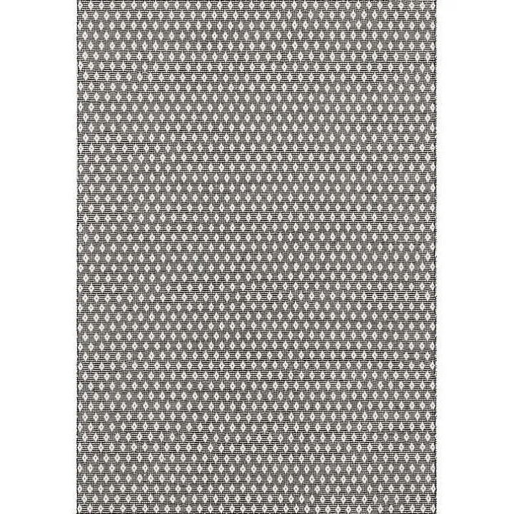 Black and Ivory Dainty Diamond Area Rug, 5x8