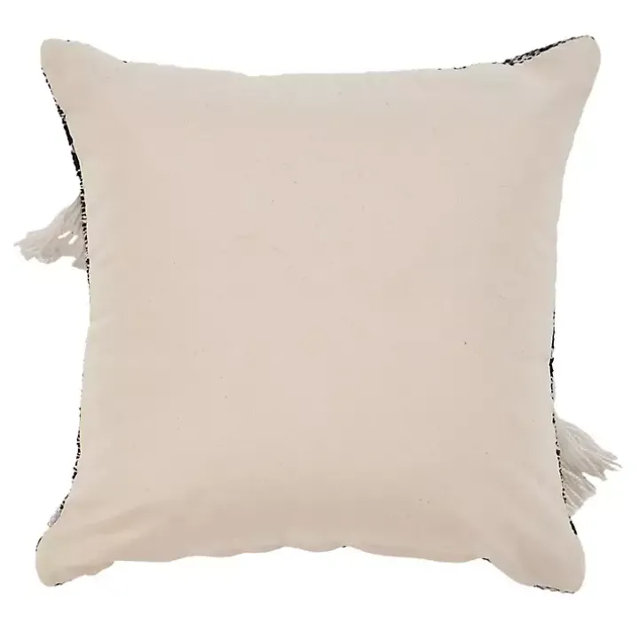 Black and Natural Mingled Texture Pillow
