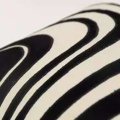 Black and Natural Wave Lumbar Pillow
