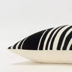 Black and Natural Wave Lumbar Pillow