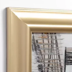 Black and White Abstract I Gold Framed Art Print