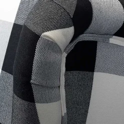 Black and White Buffalo Check Recliner