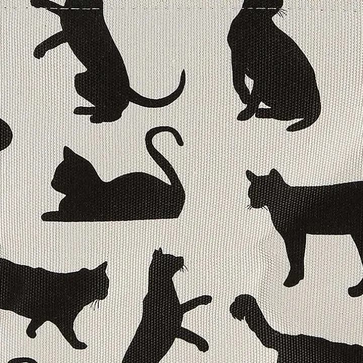 Black and White Cat Rectangular Pet Bin