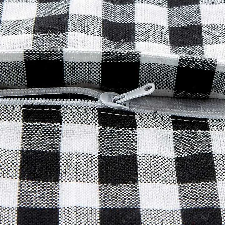 Black and White Check Pillow Covers, Set of 4