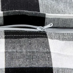 Black and White Checkered Pillow Covers, Set of 2