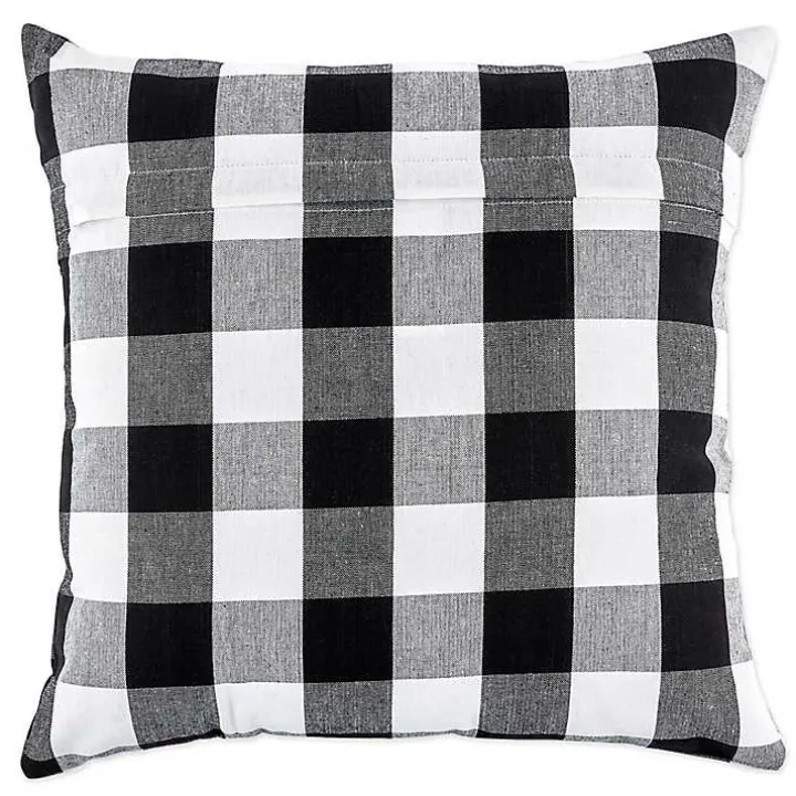 Black and White Gingham Pillow Covers, Set of 4