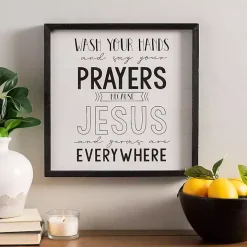 Black and White Jesus and Germs Plaque