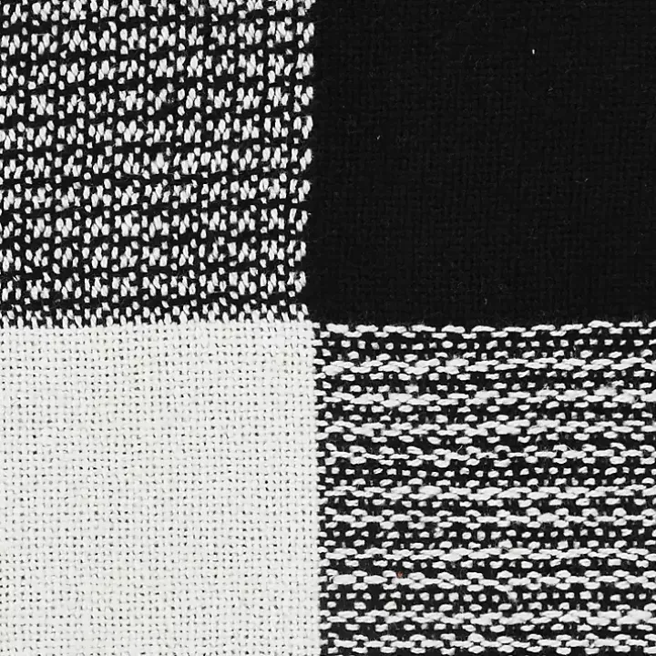 Black and White Plaid Organic Cotton Throw