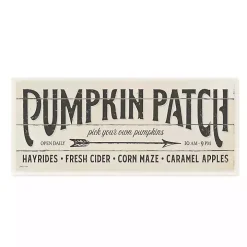 Black and White Pumpkin Patch Wood Plaque