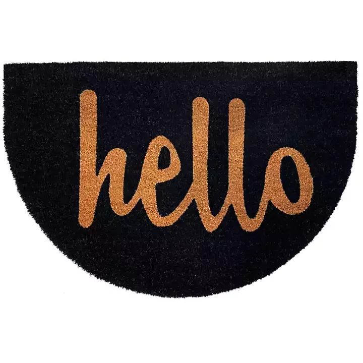 Black Arch Hello Doormat