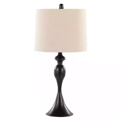 Black Ashland Table Lamps, Set of 2