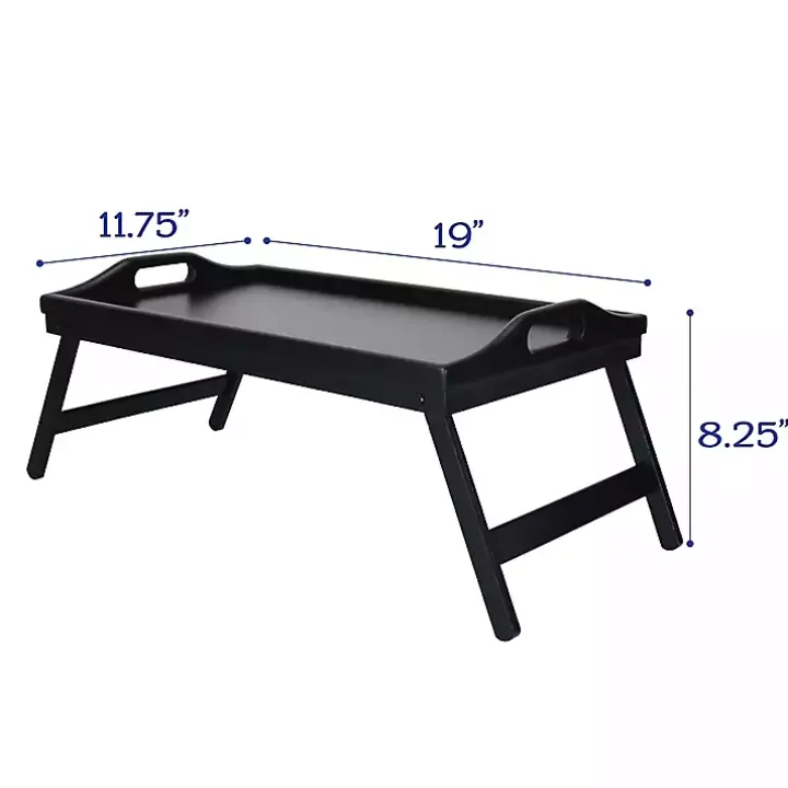Black Bamboo Standing Serving Tray