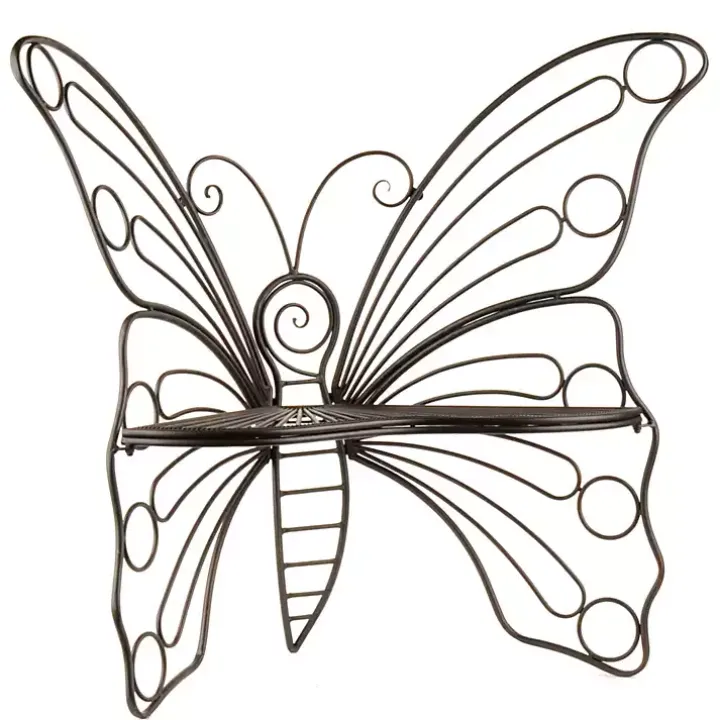 Black Butterfly Metal Patio Chair