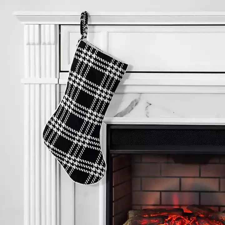 Black Check Inverse Stocking