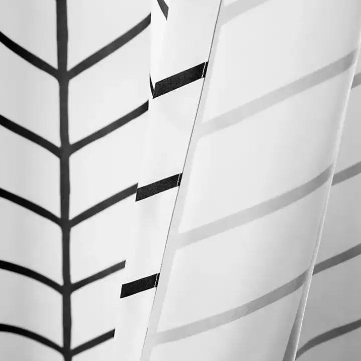 Black Chevron 2-pc. Curtain Panel Set, 84 in.