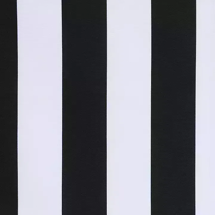 Black Coastal Stripe Outdoor Curtain Panel, 84 in.