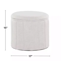 Black Collapsible Storage Ottoman
