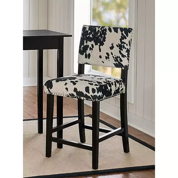 Black Cora Udder Madness Counter Stool