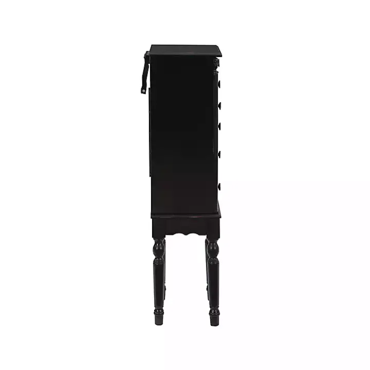 Black 5-Drawer Ollie Petite Jewelry Armoire