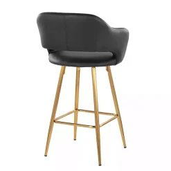 Black Faux Leather Marge Counter Stools, Set of 2