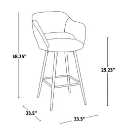 Black Faux Leather Marge Counter Stools, Set of 2