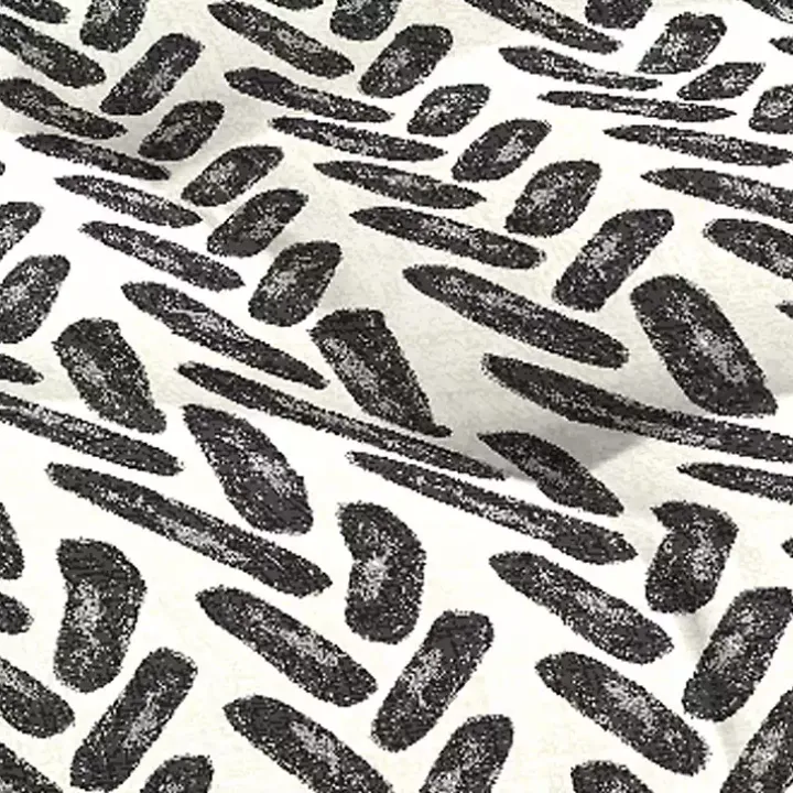 Black French Edge Outdoor Wicker Settee Cushion