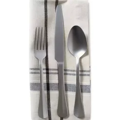 Black French Stripe Napkins, Set of 6