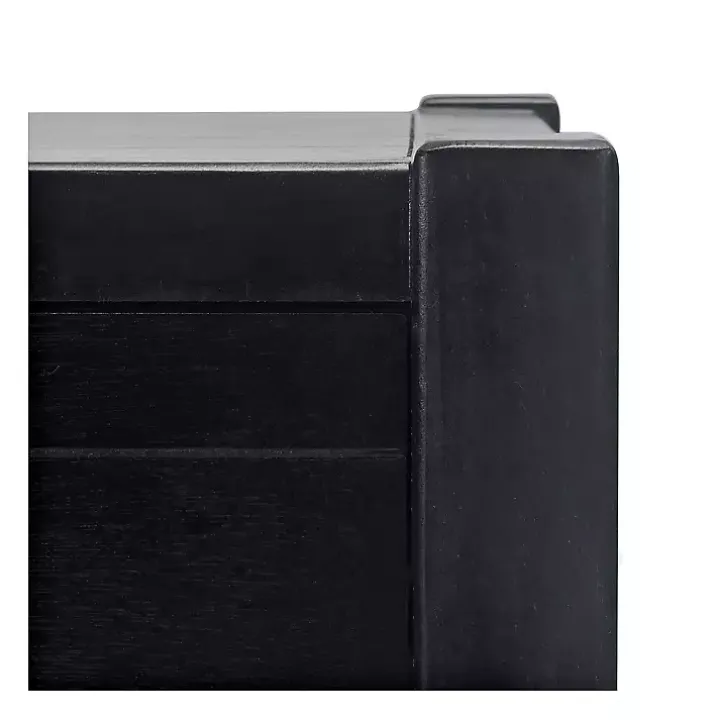 Black Geometrical Industrial Pull Accent Table