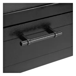 Black Geometrical Industrial Pull Accent Table