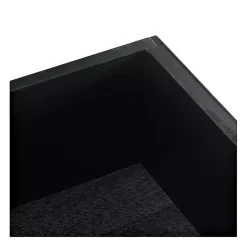 Black Geometrical Industrial Pull Accent Table