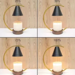 Black Half Moon Candle Warmer Lamp