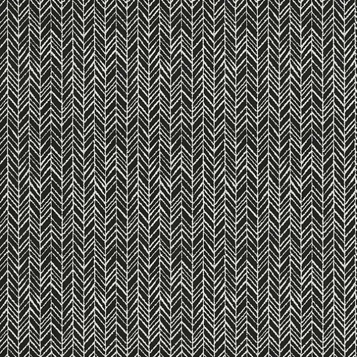 Black Herringbone Outdoor Chair Cushion