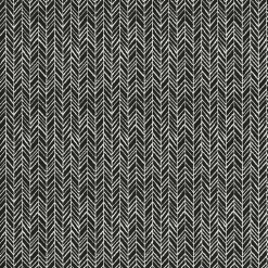 Black Herringbone Outdoor Seat Cushions, Set of 2