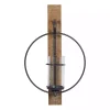 Black Hoop Glass Sleeve Wall Sconce, 24 in.