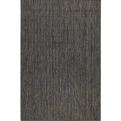 Black Intertwined Santal Outdoor Area Rug, 6x9