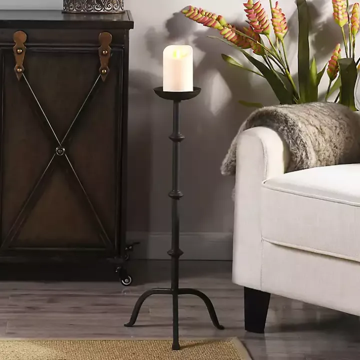 Black Iron Candle Holder