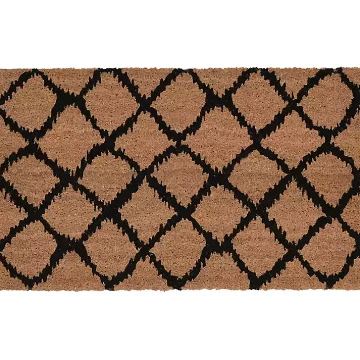 Black Lattice Doormat