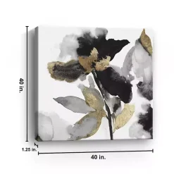 Black Leaves II Giclee Canvas Art Print, 40x40 in.