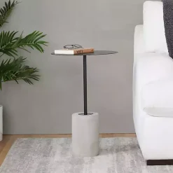 Black Metal & Concrete Janis Cocktail Table