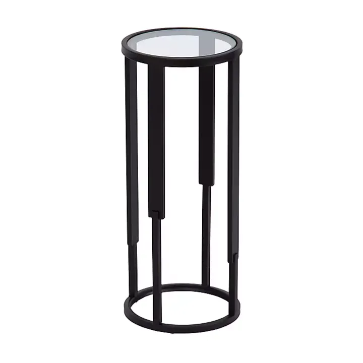 Black Metal & Glass Ravalli Drink Table