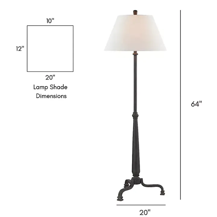 Black Metal Antique Randy Floor Lamp
