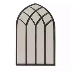 Black Metal Arch Framed Mirror