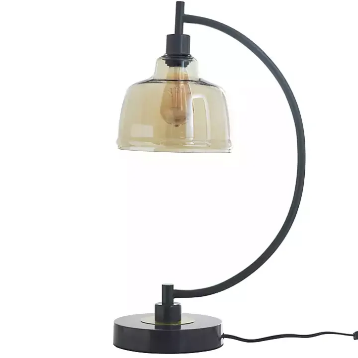 Black Metal Arched Task Lamp