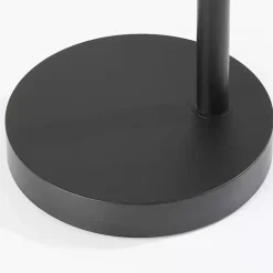Black Metal 3-Arm Arched Floor Lamp