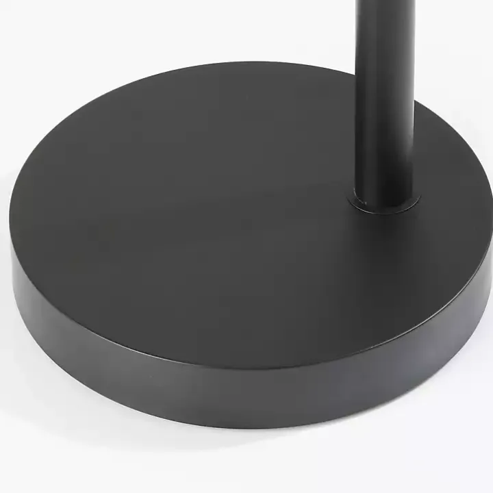 Black Metal 3-Arm Arched Floor Lamp
