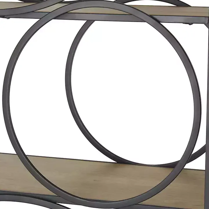 Black Metal Circles 5-Tier Bookcase