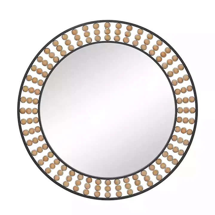 Black Metal Coen Bohemian Wall Mirror