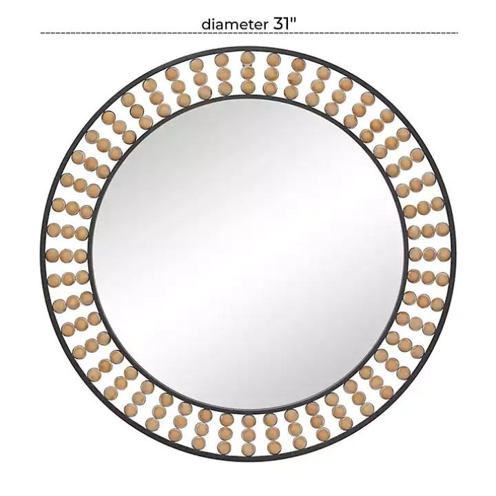 Black Metal Coen Bohemian Wall Mirror