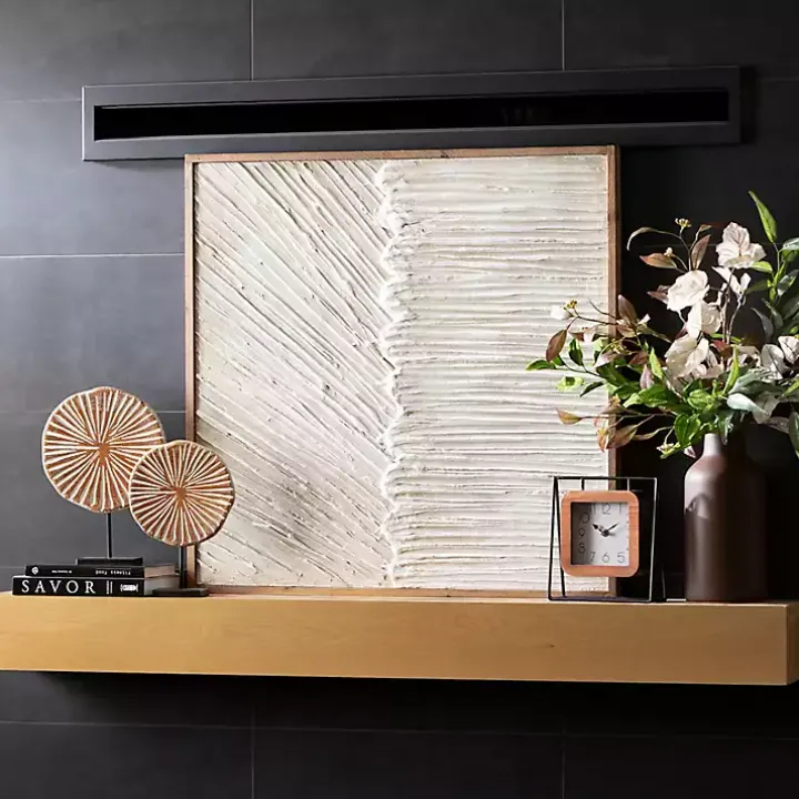 Black Metal Floating Frame Tabletop Clock